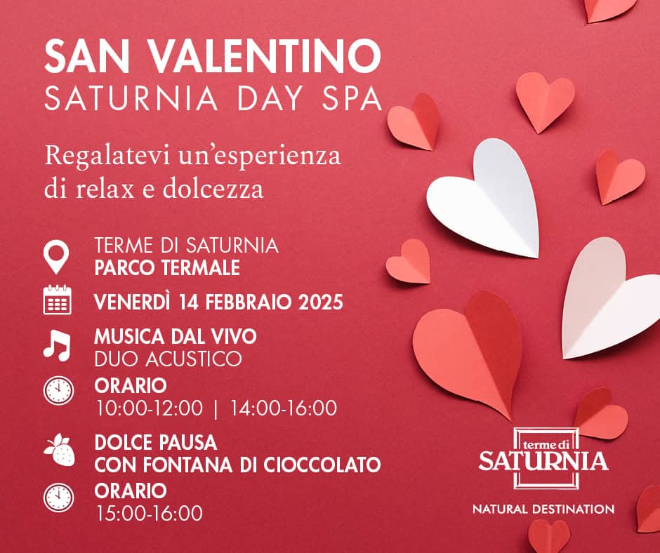 Programma San Valentino Parco Termale Terme di Saturnia Programma San Valentino Parco Termale Terme di Saturnia